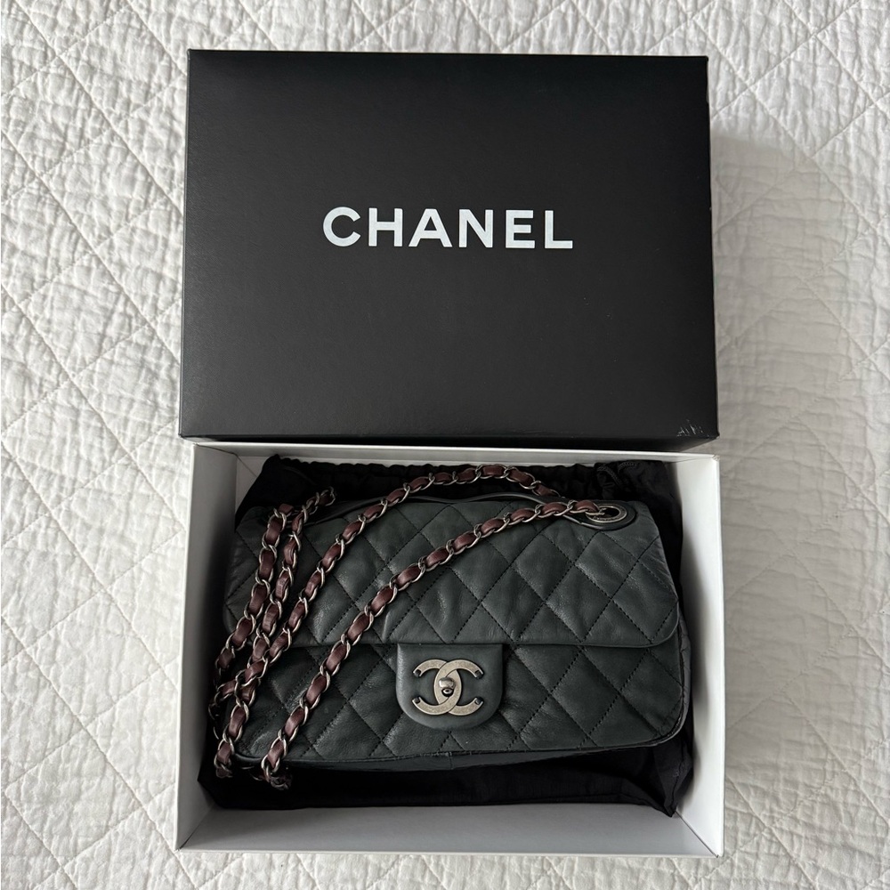 Chanel Iridescent Calfskin “In The Mix” Flap Satchel –Excellent & Dust Bag & Box